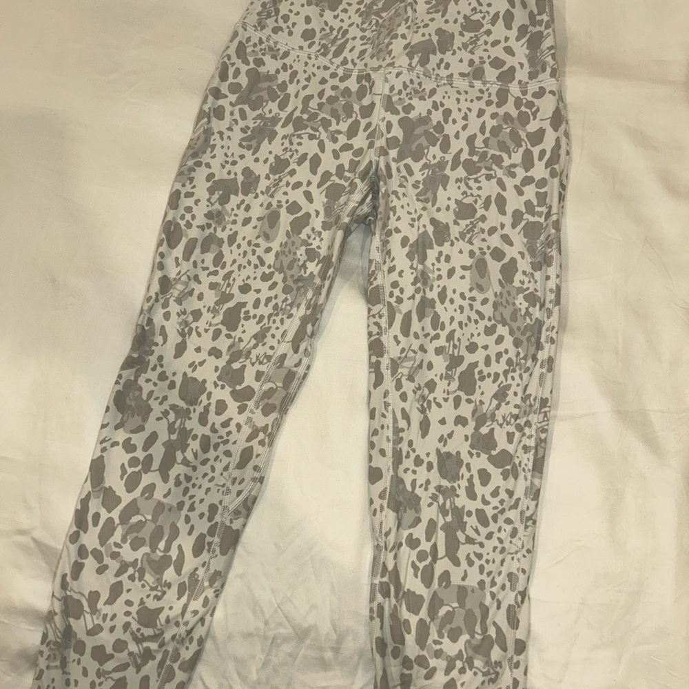 Lululemon Athletica Gray Leggings with Animal Print